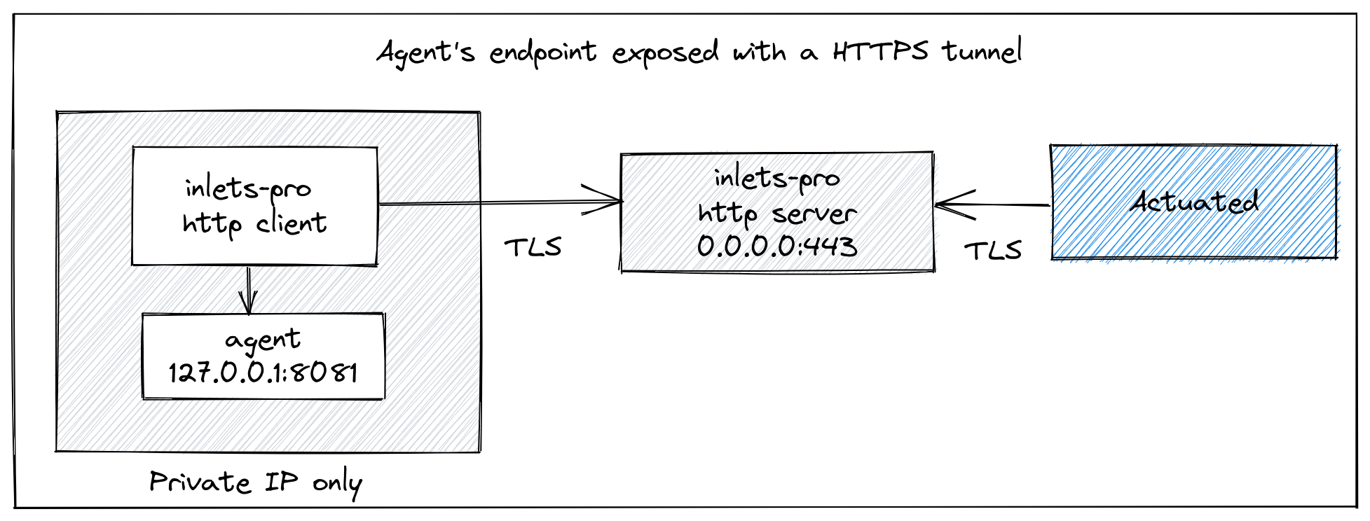 Accessing the agent's private endpoint using an inlets-pro tunnel